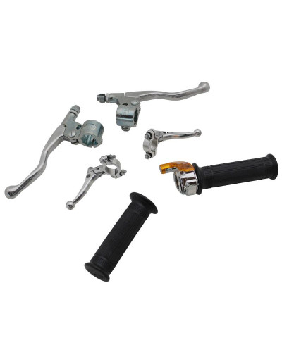 Kit poignées leviers TUN'R Mini Targa Luxe chrome métal Peugeot 103 MBK 51